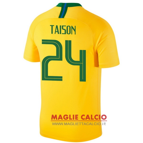 maglietta brasile 2018 taison 24 prima